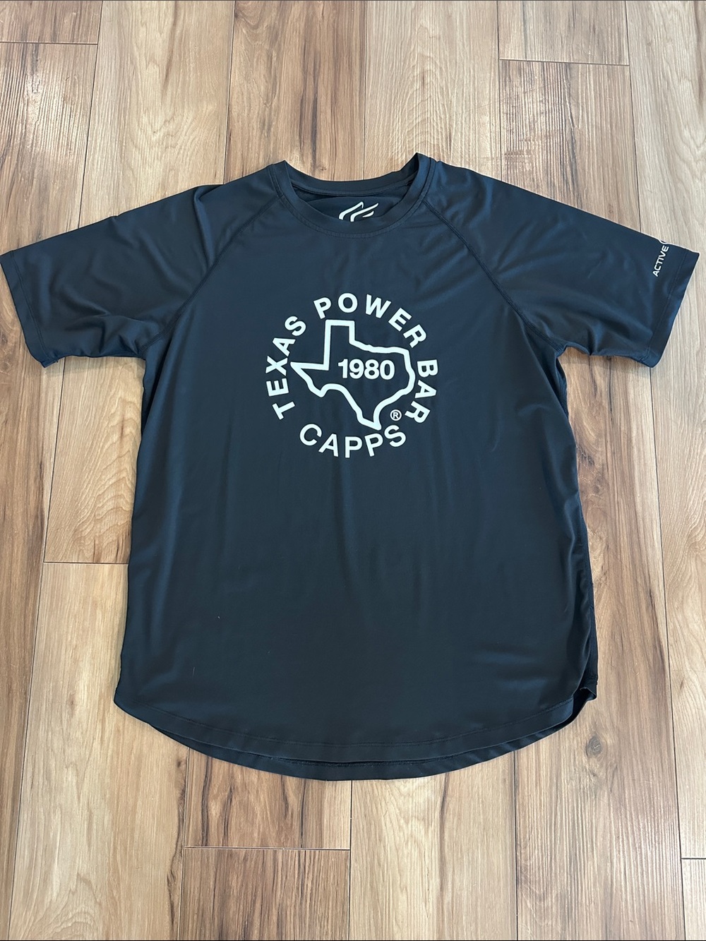Texas Power Bar Black Short Sleeve Tee Mens Large